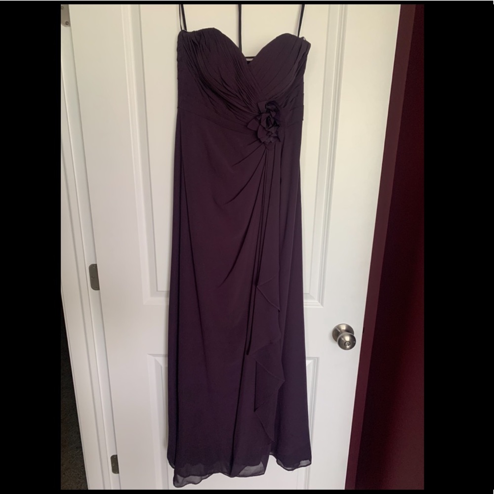 Eggplant purple floor length dress